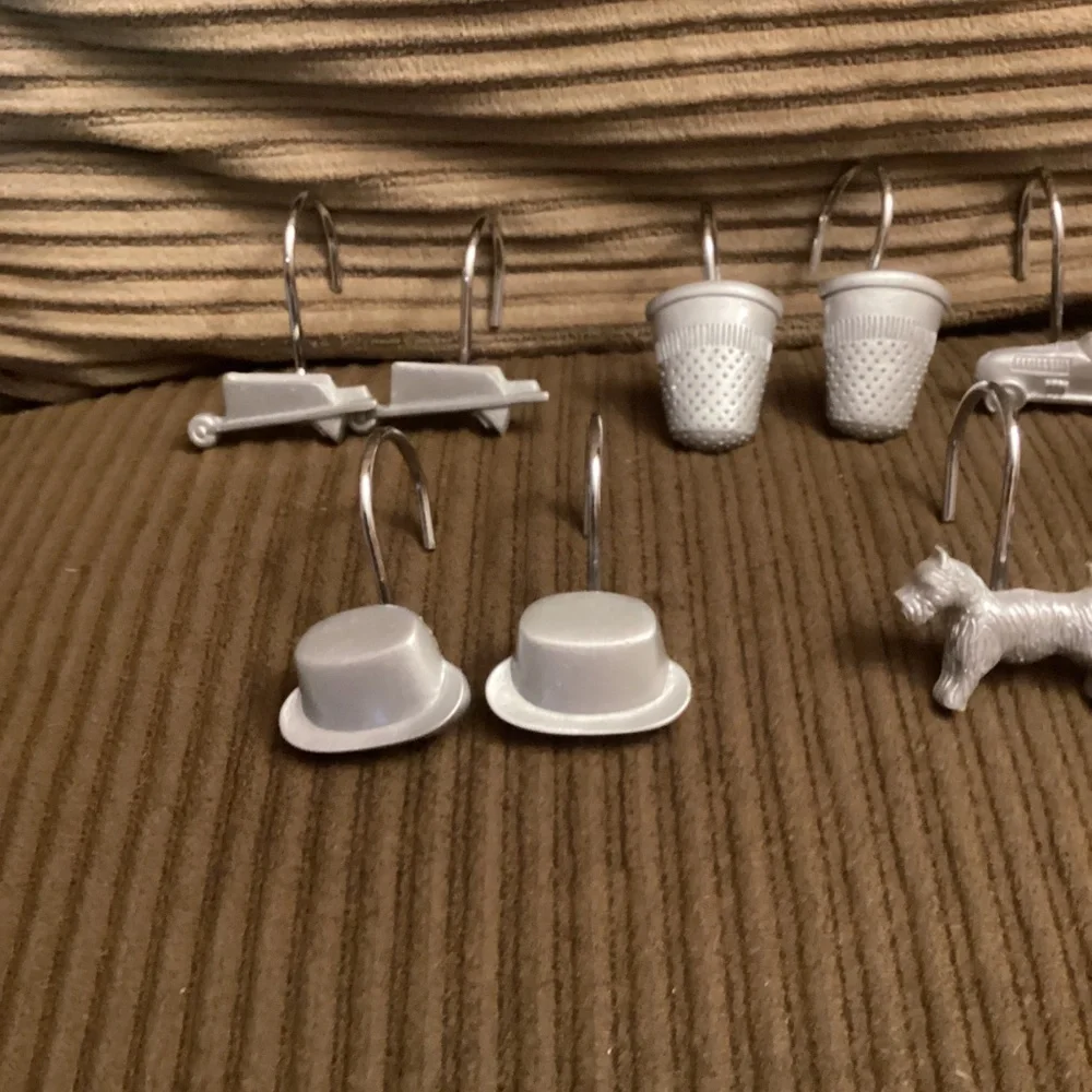 Hasbro MONOPOLY Shower Curtain Hooks